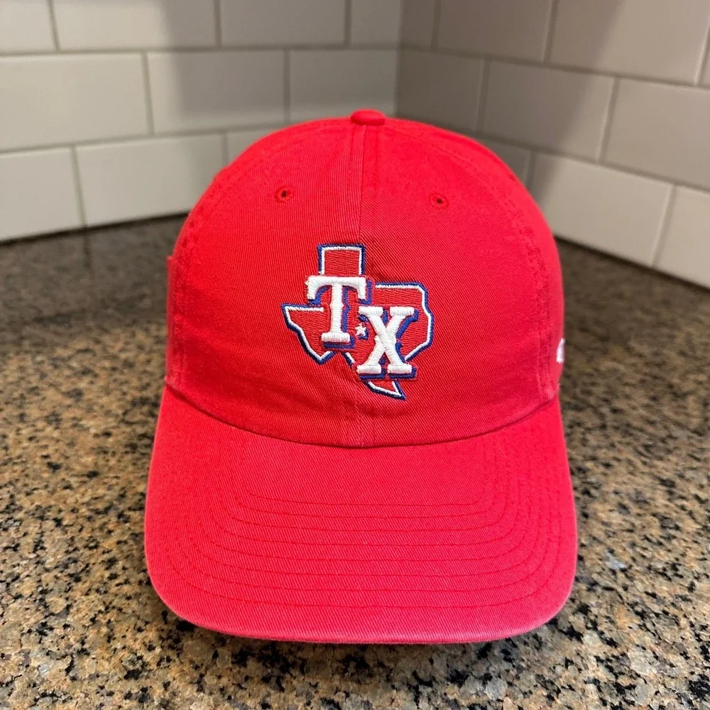 Texas Rangers Hat '47 Cleanup Baseball Cap‎ Strap Back Adjustable Red MLB